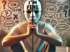 Artwork By ai representing a boy wearing a mask which says "I'm Fine"