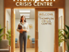 open doors of an Crisis Centre welcoming people