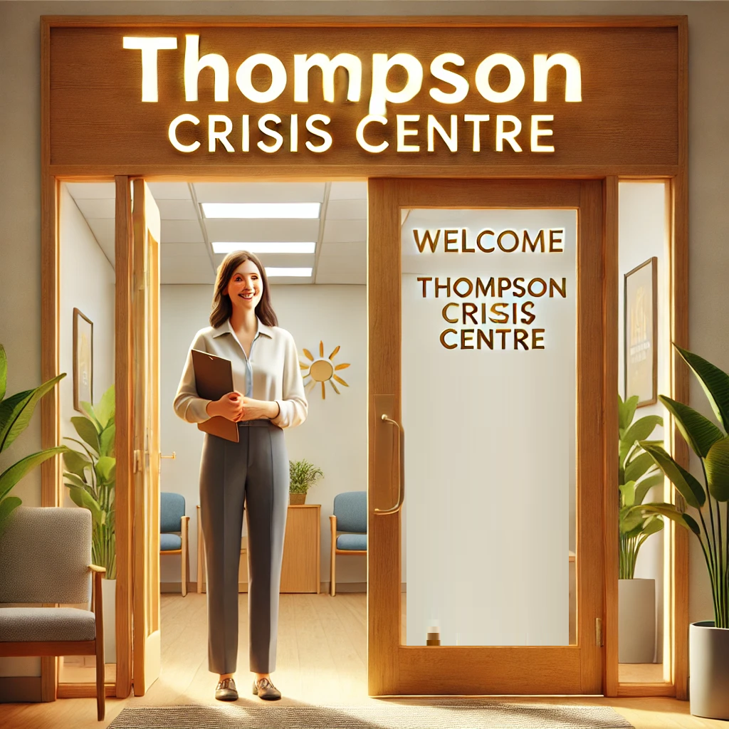 open doors of an Crisis Centre welcoming people