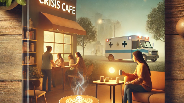 Ai generated artwork depicting a A crisis Cafe