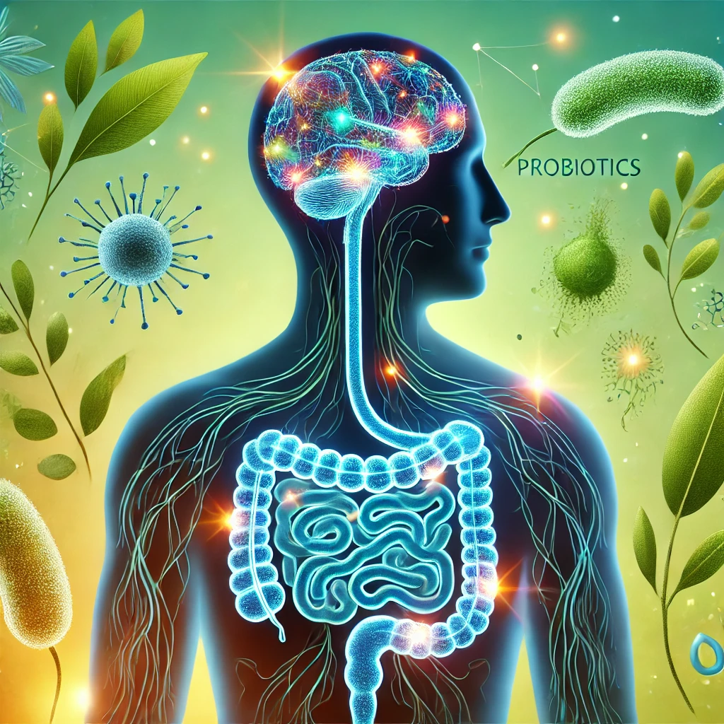 Ai generated image depicting Gut-Brain Axis: How Microbes Influence Mental Health
