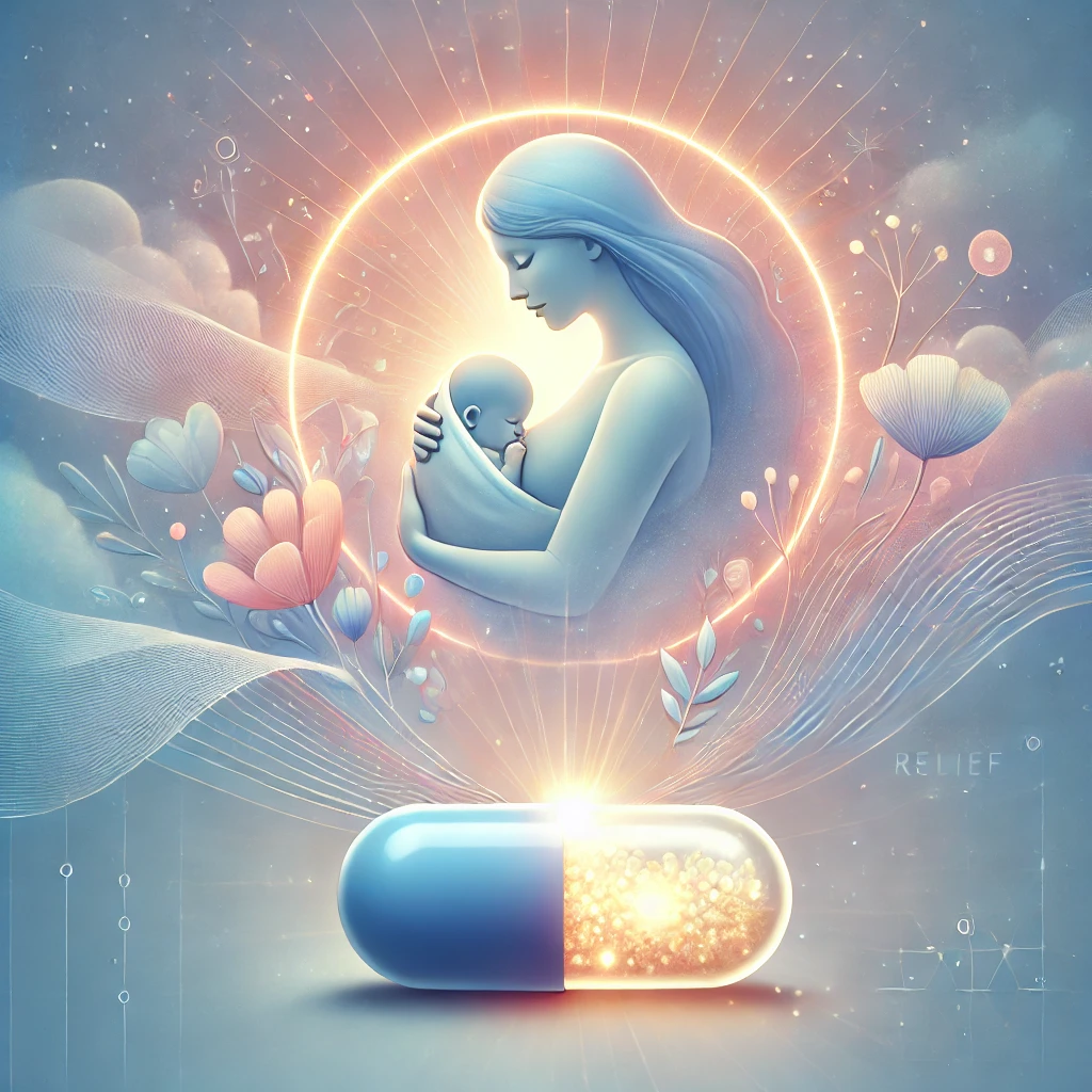 Ai generated image depicting Rapid Relief for Postpartum Depression: Zuranolon